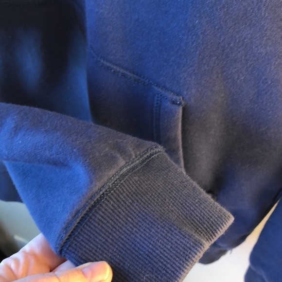 Tommy Hilfiger Denim Navy Tommy Pullover Hoodie Size Small Loungewear Kangaroo - Picture 11 of 16